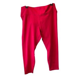 Fabletics PowerHold High-Waisted Red Compression Leggings Plus Size 4X NEW